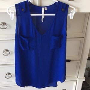 Navy blue dress tank top